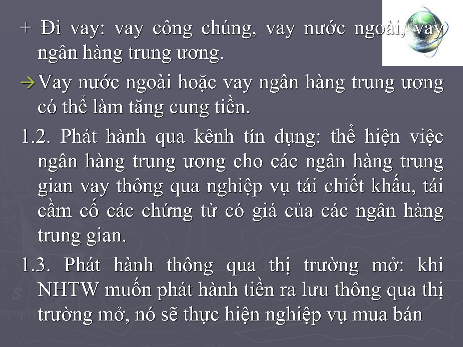 Bài giảng Tài chính tiền tệ - Chương 3: Cung cầu tiền tệ trang 3