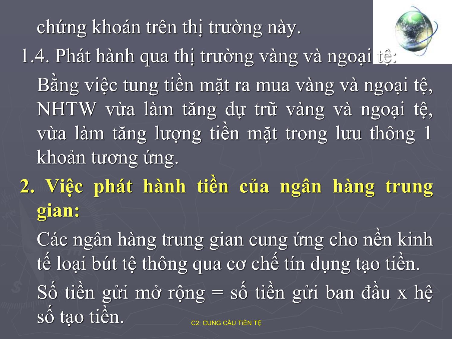 Bài giảng Tài chính tiền tệ - Chương 3: Cung cầu tiền tệ trang 4