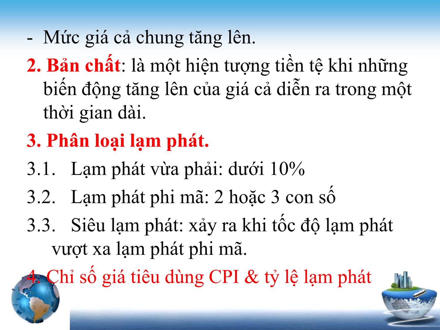 Bài giảng Tài chính tiền tệ - Chương 5: Lạm phát trang 2