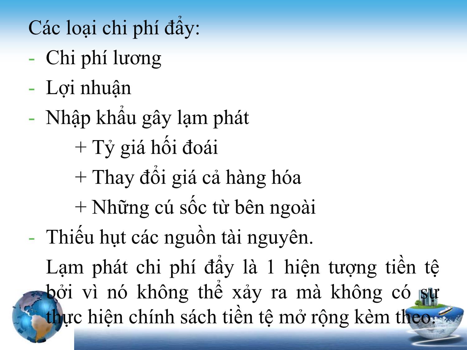 Bài giảng Tài chính tiền tệ - Chương 5: Lạm phát trang 8