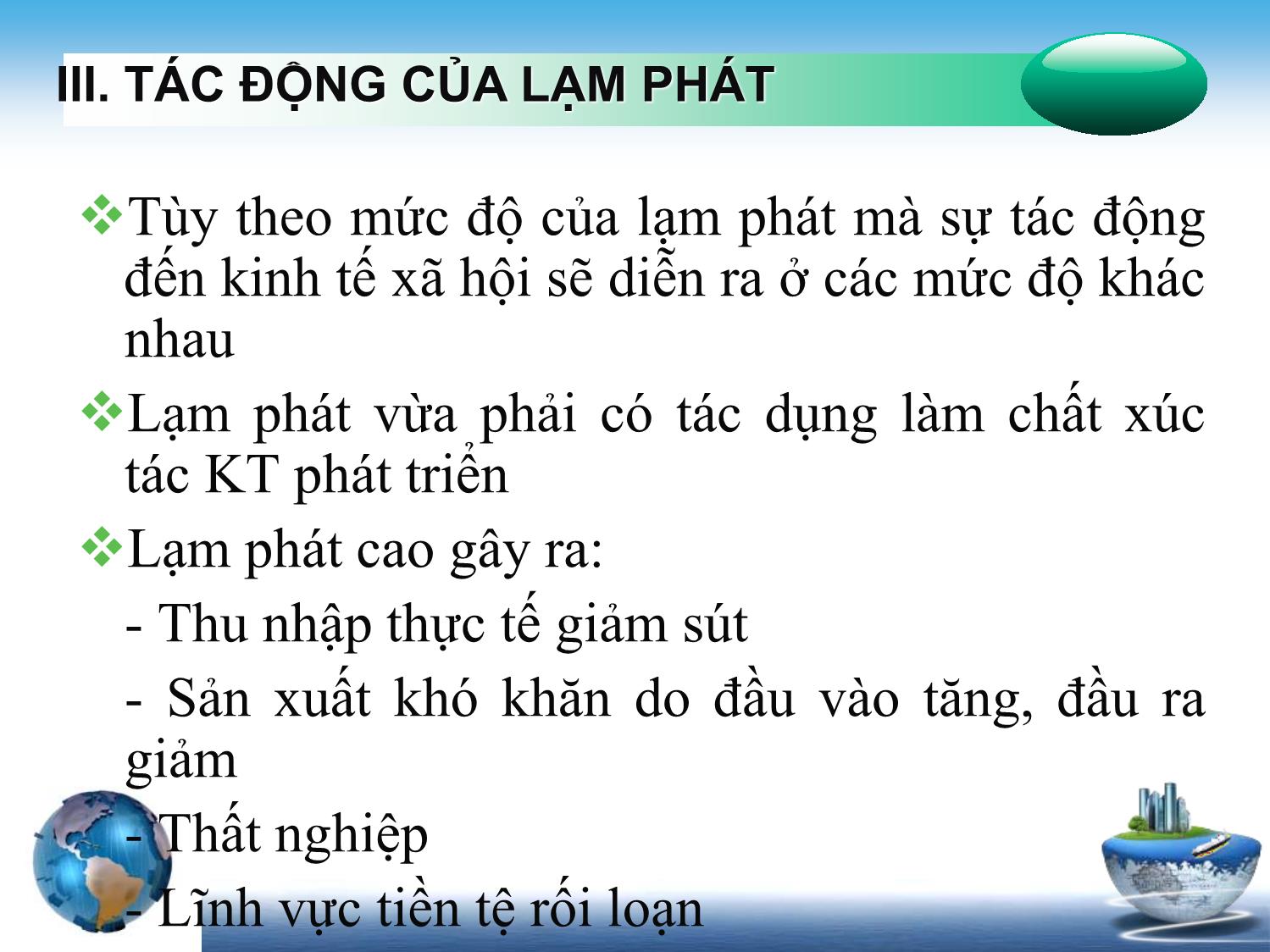 Bài giảng Tài chính tiền tệ - Chương 5: Lạm phát trang 9