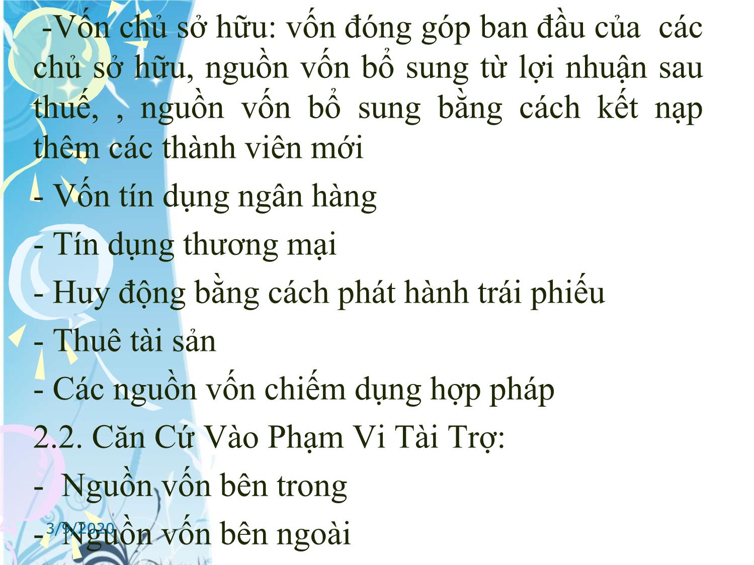 Bài giảng Tài chính tiền tệ - Chương 6: Tài chính doanh nghiệp trang 6