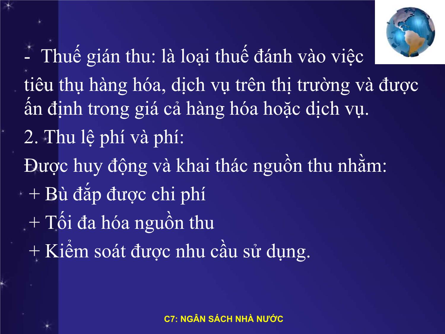 Bài giảng Tài chính tiền tệ - Chương 7: Ngân sách nhà nước trang 3