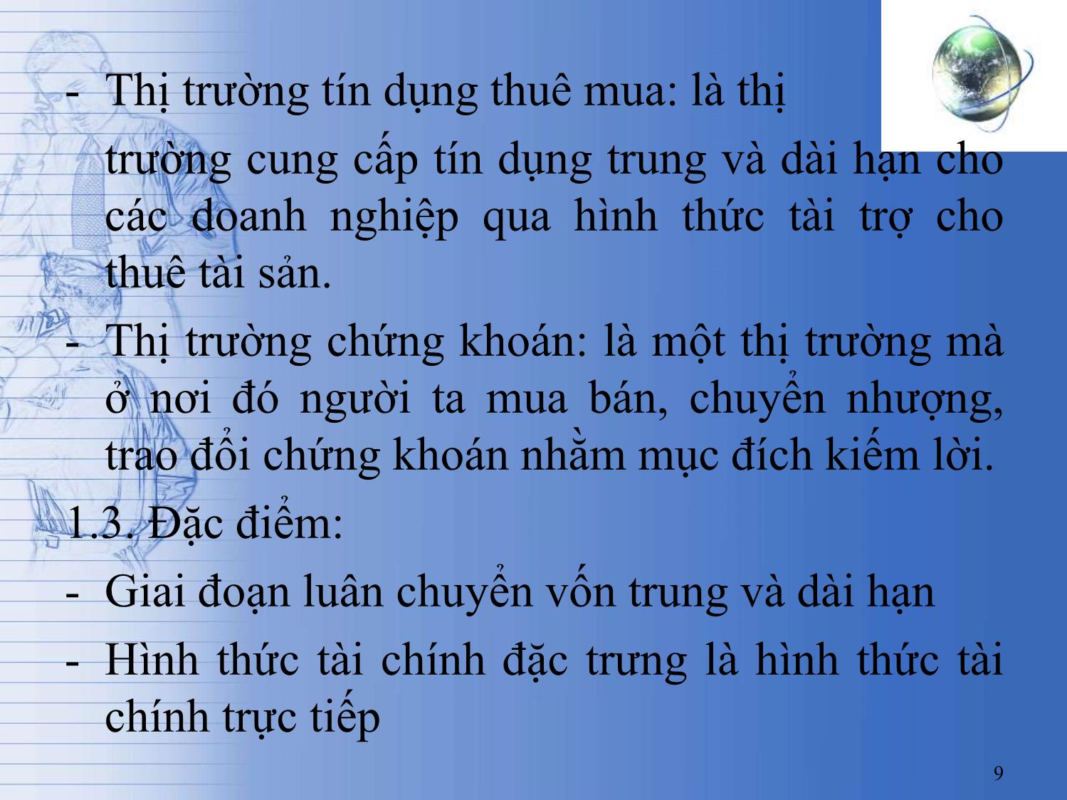 Bài giảng Tài chính tiền tệ - Chương 8: Thị trường tài chính trang 9