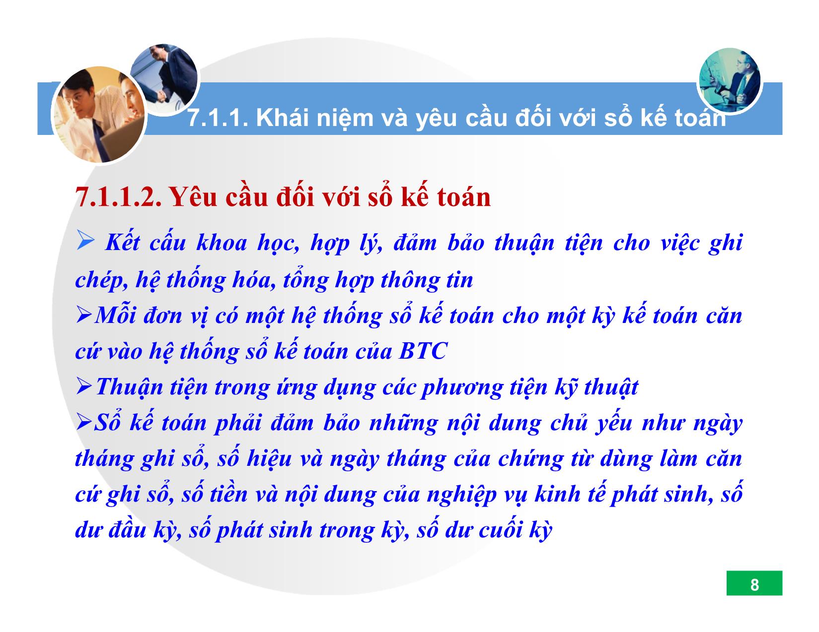 Bài giảng Nguyên lý kế toán - Chương 7: Sổ kế toán & các hình thức kế toán trang 8