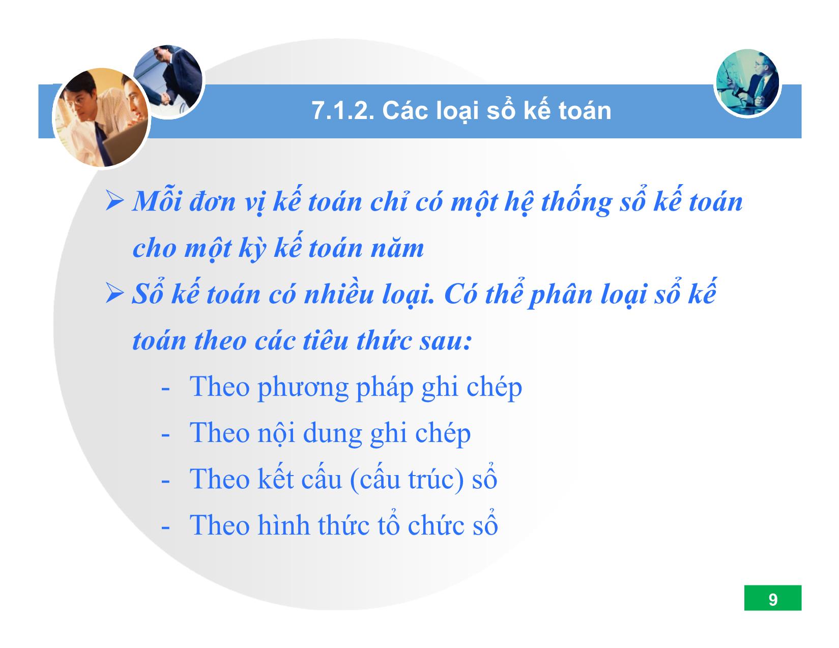 Bài giảng Nguyên lý kế toán - Chương 7: Sổ kế toán & các hình thức kế toán trang 9