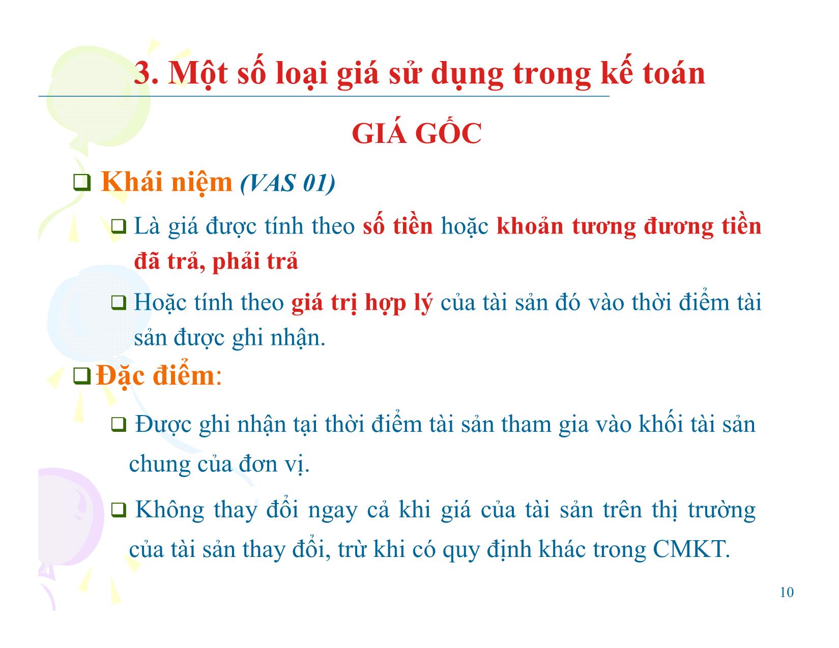 Bài giảng Nguyên lý kế toán - Chương 5: Tính giá các đối tượng kế toán trang 10