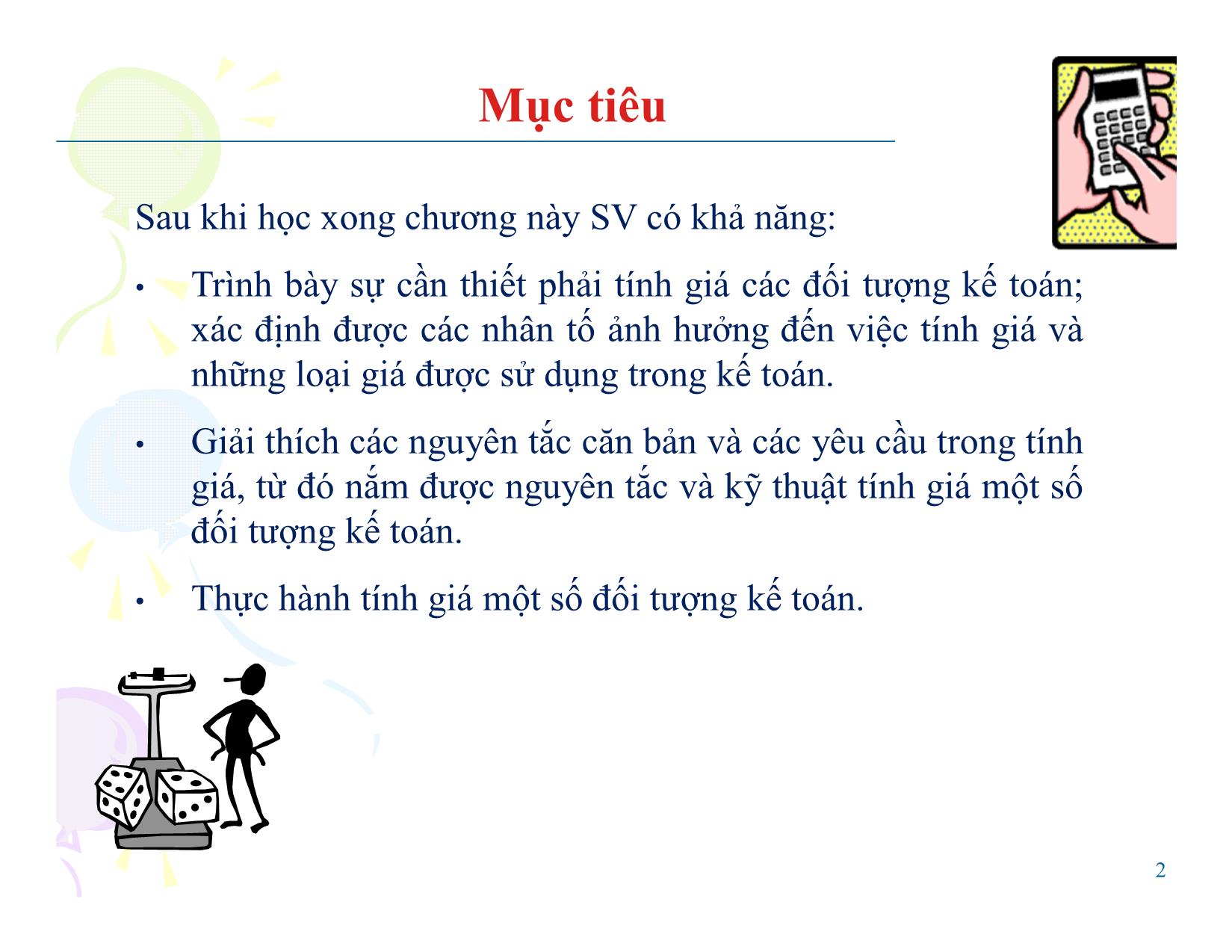 Bài giảng Nguyên lý kế toán - Chương 5: Tính giá các đối tượng kế toán trang 2