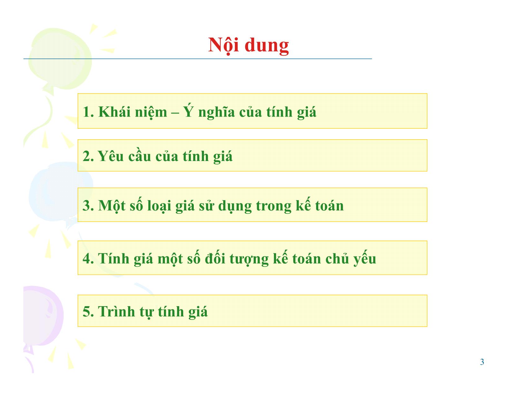 Bài giảng Nguyên lý kế toán - Chương 5: Tính giá các đối tượng kế toán trang 3