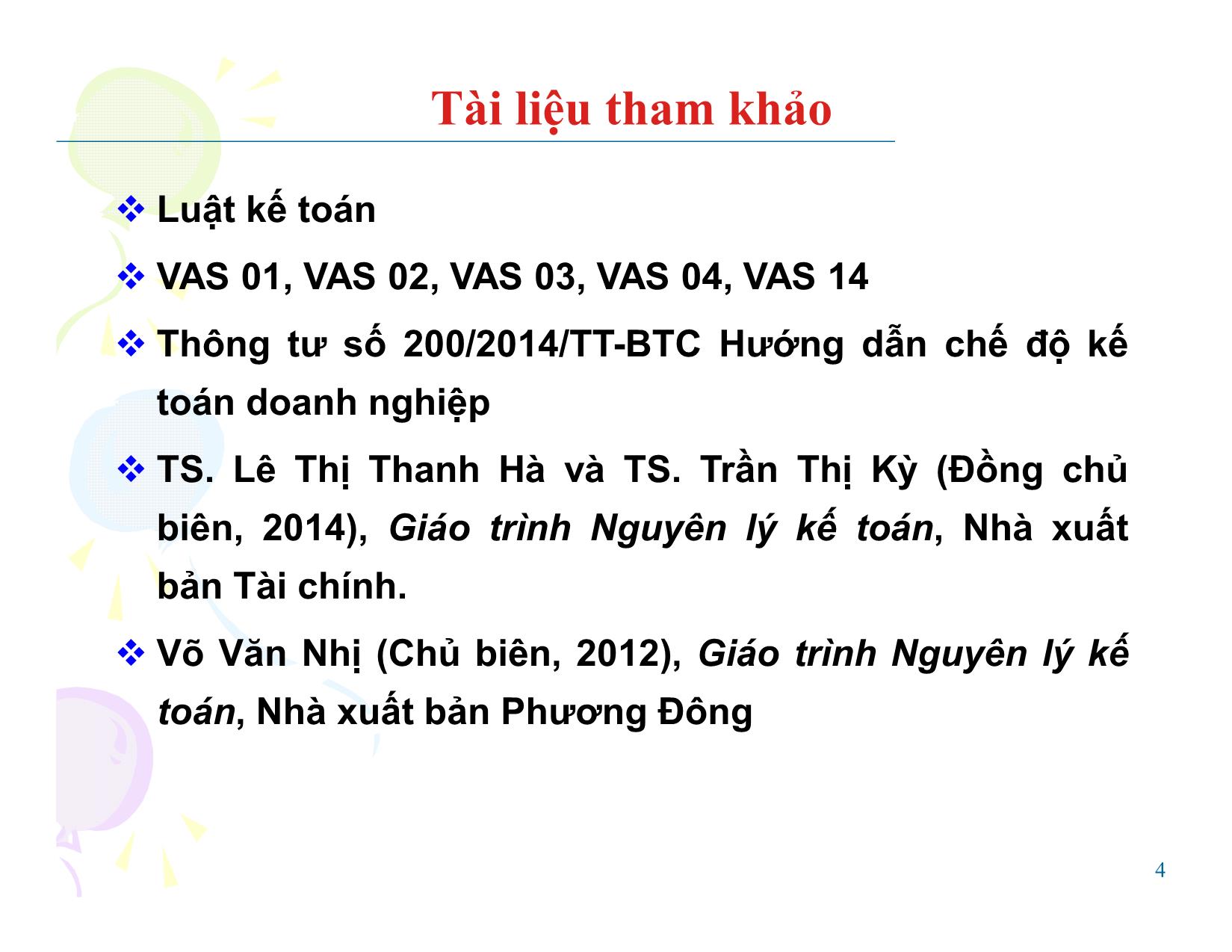 Bài giảng Nguyên lý kế toán - Chương 5: Tính giá các đối tượng kế toán trang 4