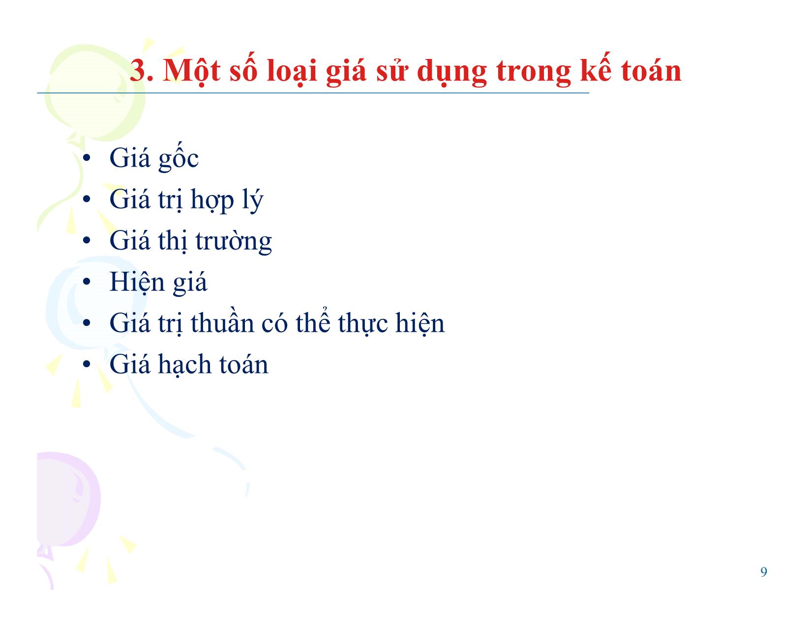 Bài giảng Nguyên lý kế toán - Chương 5: Tính giá các đối tượng kế toán trang 9