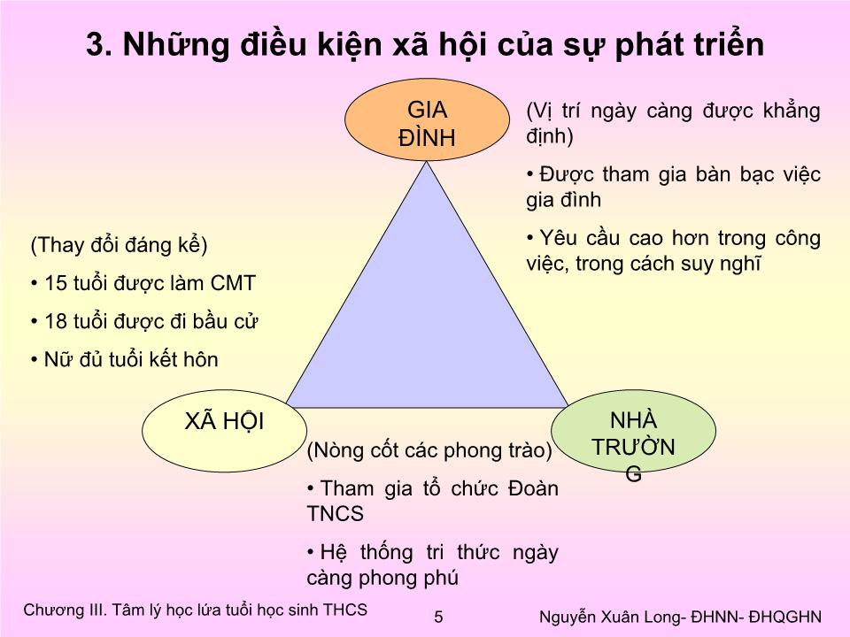 Bài giảng Tâm lý học 2 - Chương IV: Tâm lý lứa tuổi học sinh THPT trang 5