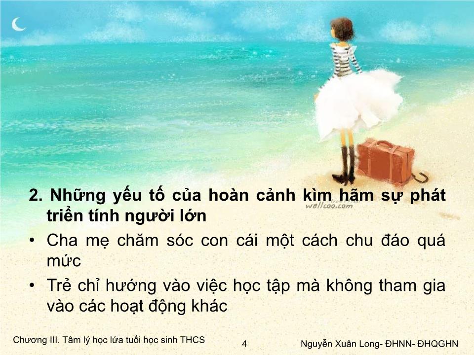 Bài giảng Tâm lý học 2 - Chương III: Tâm lý học lứa tuổi học sinh Trung học cơ sở (lứa tuổi thiếu niên) trang 4