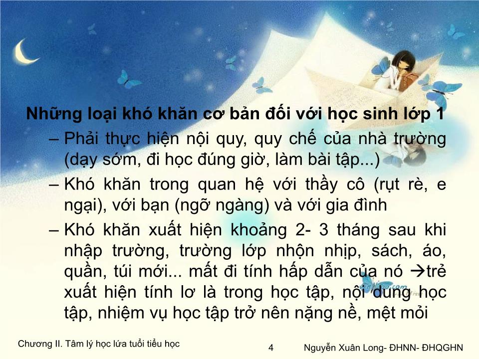 Bài giảng Tâm lý học 2 - Chương II: Tâm lý học lứa tuổi tiểu học trang 4