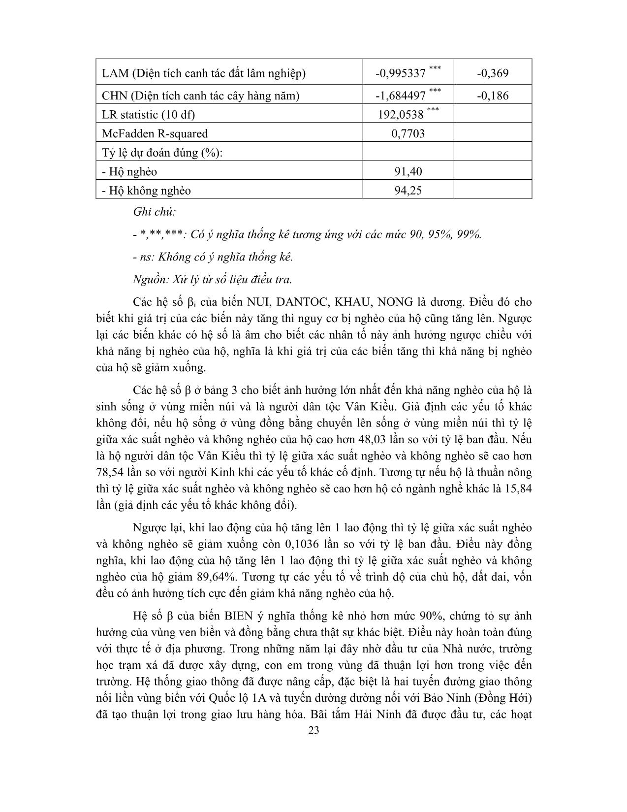 Nghiên cứu các nhân tố ảnh hưởng đến đói nghèo của các nông hộ ở huyện Quảng Ninh, tỉnh Quảng Bình trang 7