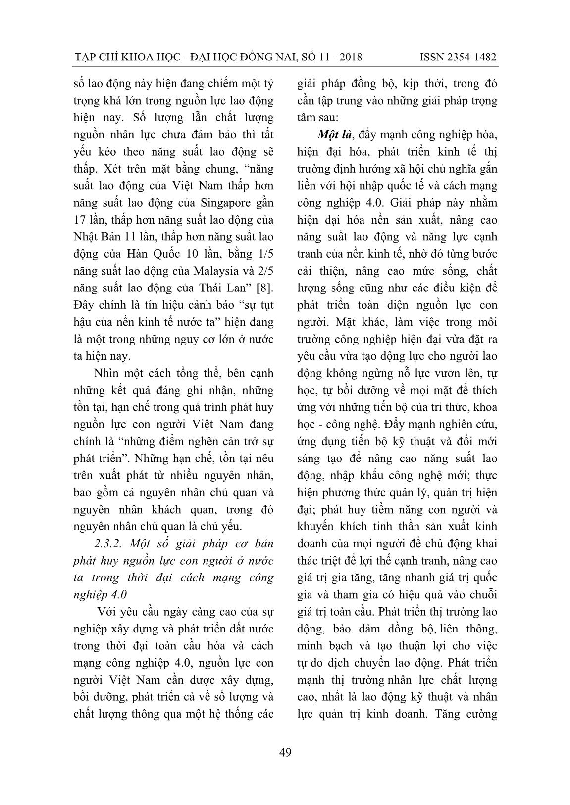 Phát huy nguồn lực con người Việt Nam trong sự nghiệp phát triển kinh tế - xã hội thời đại cách mạng công nghiệp 4.0 trang 8