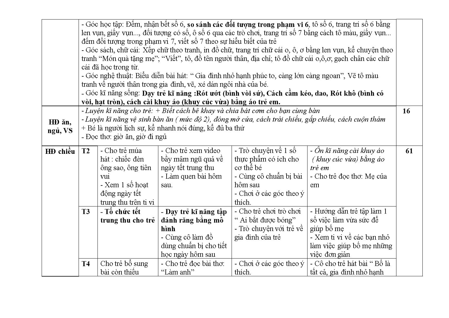 Kế hoạch giáo dục Mầm non Lớp Lá - Tháng 10 - Năm học 2017-2018 - Nguyễn Thị Thu Hằng trang 4