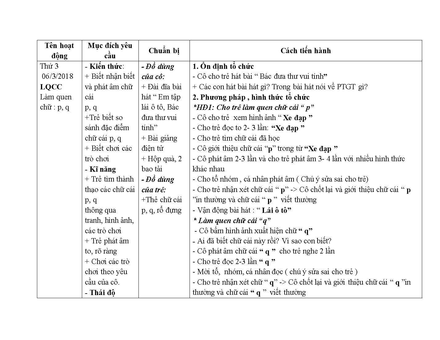 Kế hoạch giáo dục Mầm non Lớp Lá - Tháng 3 - Năm học 2017-2018 - Nguyễn Thị Thu Hằng trang 9