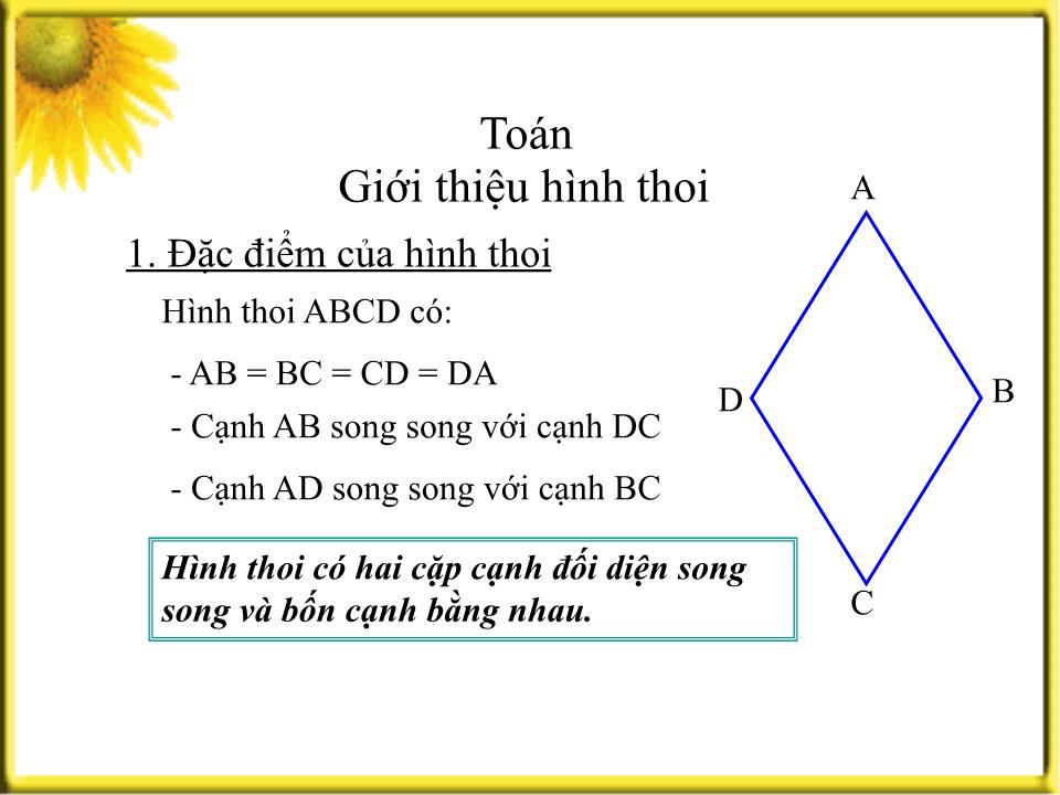 Bài giảng Toán Lớp 4 - Tiết 132: Giới thiệu hình thoi trang 5