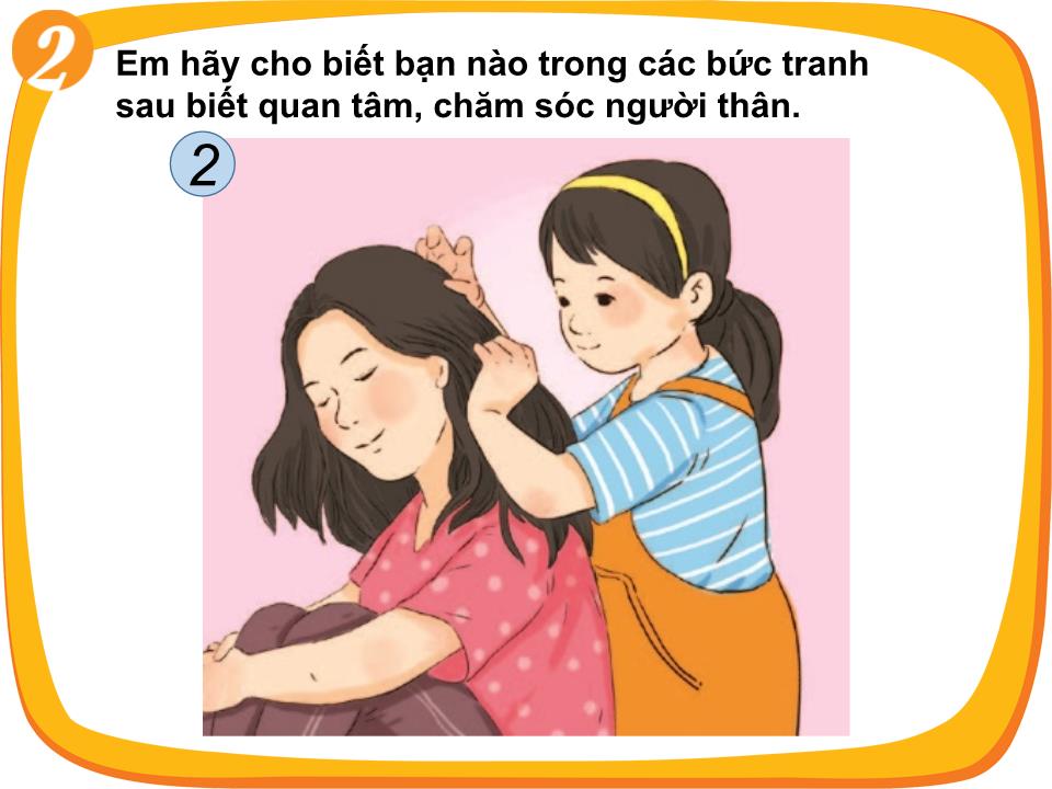 Bài giảng Đạo đức Lớp 1 - Bài 2: Em quan tâm và chăm sóc người thân (Sách Cùng học để phát triển năng lực) trang 6