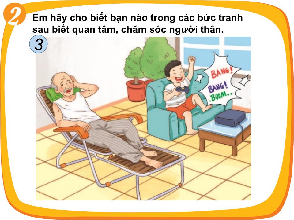 Bài giảng Đạo đức Lớp 1 - Bài 2: Em quan tâm và chăm sóc người thân (Sách Cùng học để phát triển năng lực) trang 7