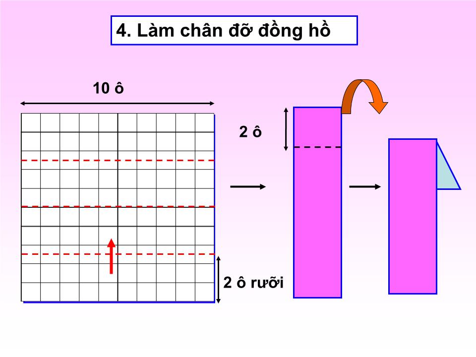 Bài giảng Thủ công Lớp 3 - Bài: Làm đồng hồ để bàn trang 10