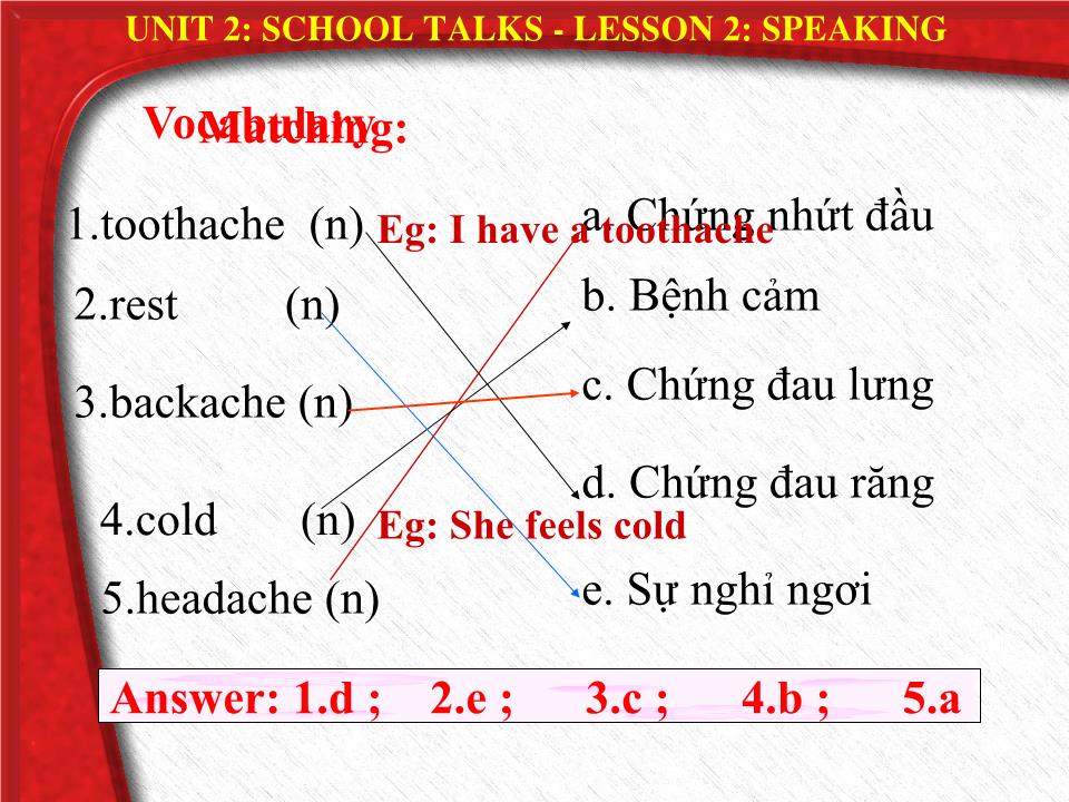 Bài giảng Tiếng Anh Lớp 10 - Unit 2: School talk - Lesson 2: Speaking trang 3