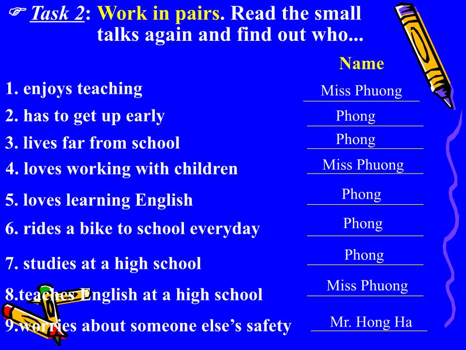 Bài giảng Tiếng Anh Lớp 10 - Unit 2: School talk - Lesson 1: Reading trang 7