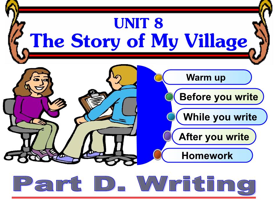 Bài giảng Tiếng Anh Lớp 10 - Unit 8: The story of my village - Part D: Writing - Phùng Văn Huy trang 2