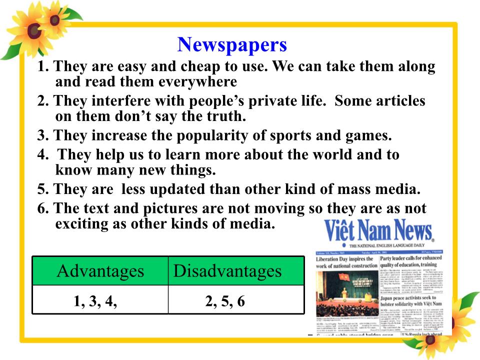 Bài giảng Tiếng Anh Lớp 10 - Unit 7: The mass media - Part D: Writing trang 6