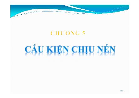 Bài giảng Bê tông cốt thép - Chương 5: Cấu kiện chịu nén