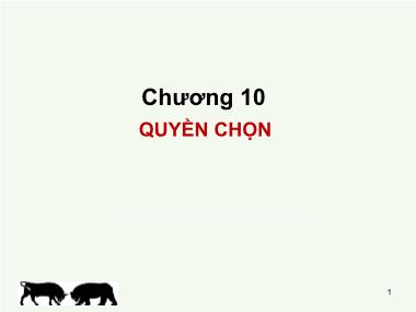 Bài giảng Đầu tư tài chính - Chương 10: Quyền chọn - Trần Thị Thái Hà