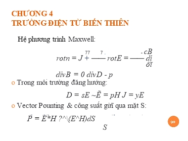 Bài giảng Trường điện từ - Chương 4: Trường điện từ biến thiên - Nguyễn Thị Linh Phương