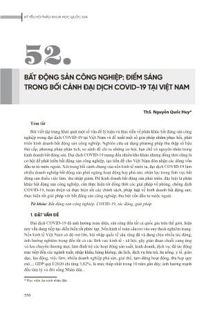 Bất động sản công nghiệp: Điểm sáng trong bối cảnh đại dịch Covid-19 tại Việt Nam