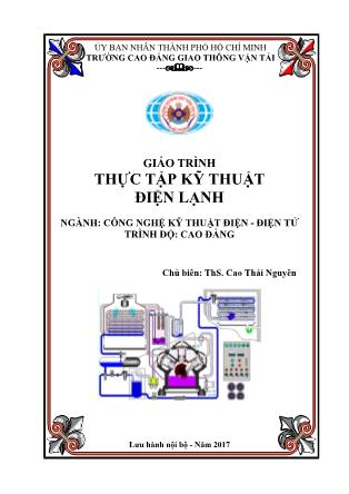 Giáo trình Công nghệ kỹ thuật điện. Điện tử - Thực tập kỹ thuật điện lạnh (Phần 1)