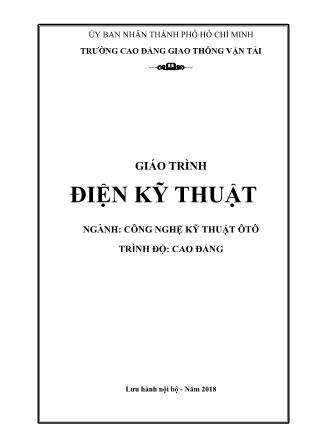 Giáo trình Công nghệ kỹ thuật ô tô - Điện kỹ thuật