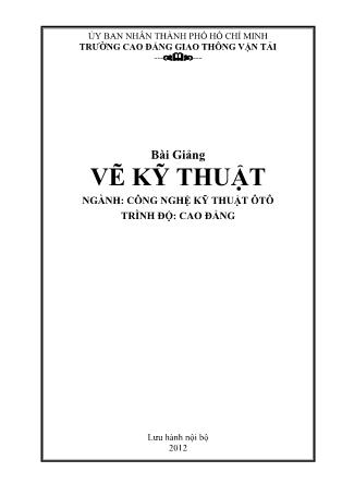 Giáo trình Công nghệ kỹ thuật ô tô - Vẽ kỹ thuật