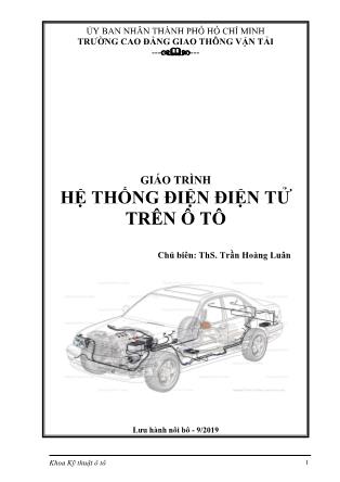 Giáo trình Hệ thống điện điện tử trên ô tô (Phần 1)