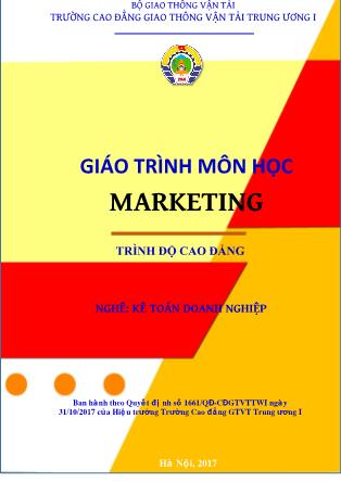 Giáo trình Kế toán doanh nghiệp - Marketing (Phần 1)