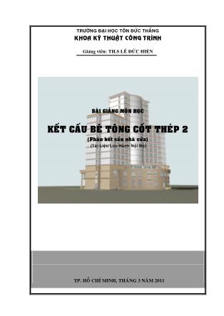 Giáo trình Kết cấu bê tông cốt thép 2