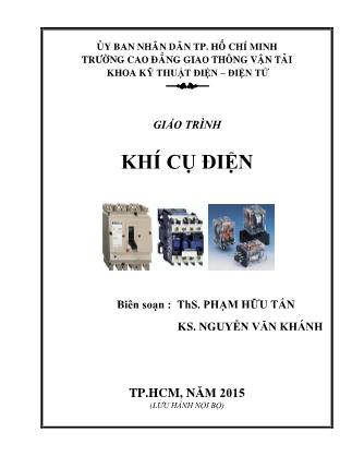 Giáo trình Khí cụ điện (Phần 1)