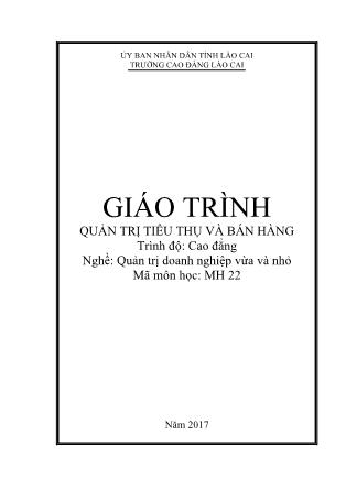 Giáo trình Quản trị doanh nghiệp vừa và nhỏ - Quản trị tiêu thụ và bán hàng