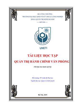 Giáo trình Quản trị hành chính văn phòng