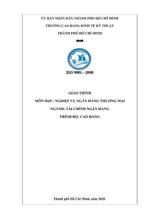 Giáo trình Tài chính ngân hàng - Nghiệp vụ ngân hàng thương mại