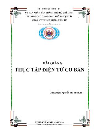 Giáo trình Thực tập điện tử cơ bản