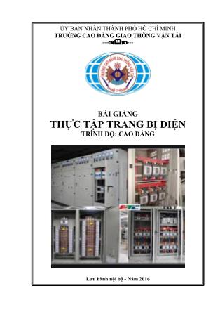 Giáo trình Thực tập trang bị điện