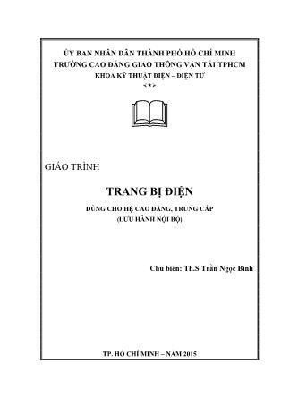 Giáo trình Trang bị điện (Phần 1)