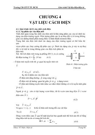 Giáo trình Vật liệu điện. Điện tử (Phần 2)