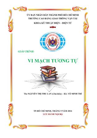 Giáo trình Vi mạch tương tự (Phần 1)