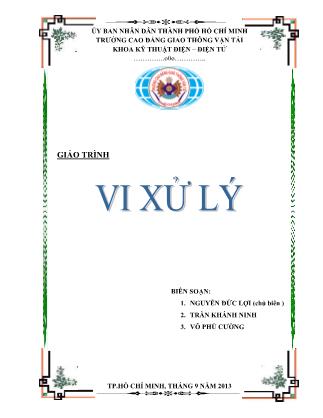 Giáo trình Vi xử lý (Phần 1)